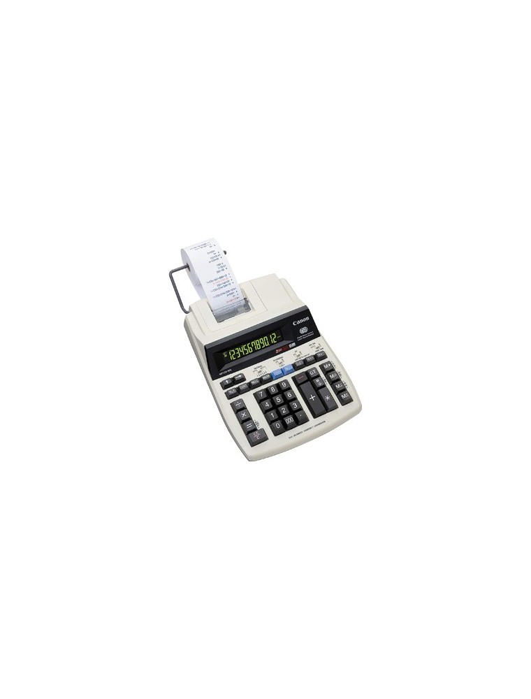 Calculadora canon impresora mp120 mg es ii pantalla lcd enchufe corriente 12 digitos color gris
