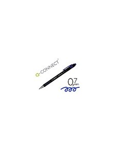 Boligrafo q-connect retractil con grip 0,7 mm color azul