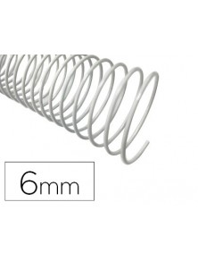 Espiral metalico q-connect blanco 64 51 6 mm 1mm caja de 200 unidades