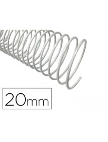 Espiral metalico q-connect blanco 64 51 20mm 1,2mm caja de 100 unidades