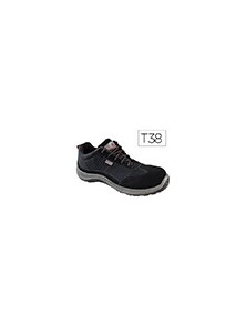 Zapatos de seguridad deltaplus asti piel de serraje afelpado suela de composite negro talla 38