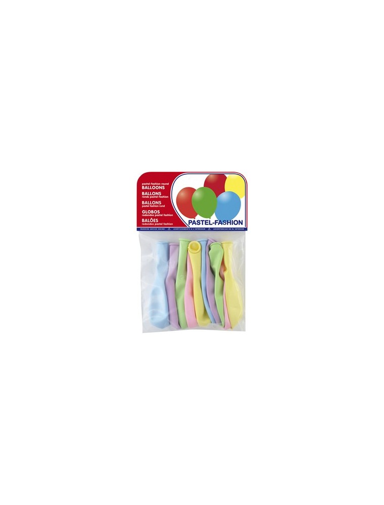 Globo 100 latex biodegradable pastel claro bolsa de 10 unidades colores surtidos