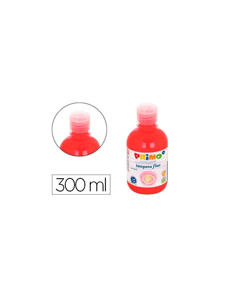 Tempera liquida primo escolar 300 ml rojo fluorescente