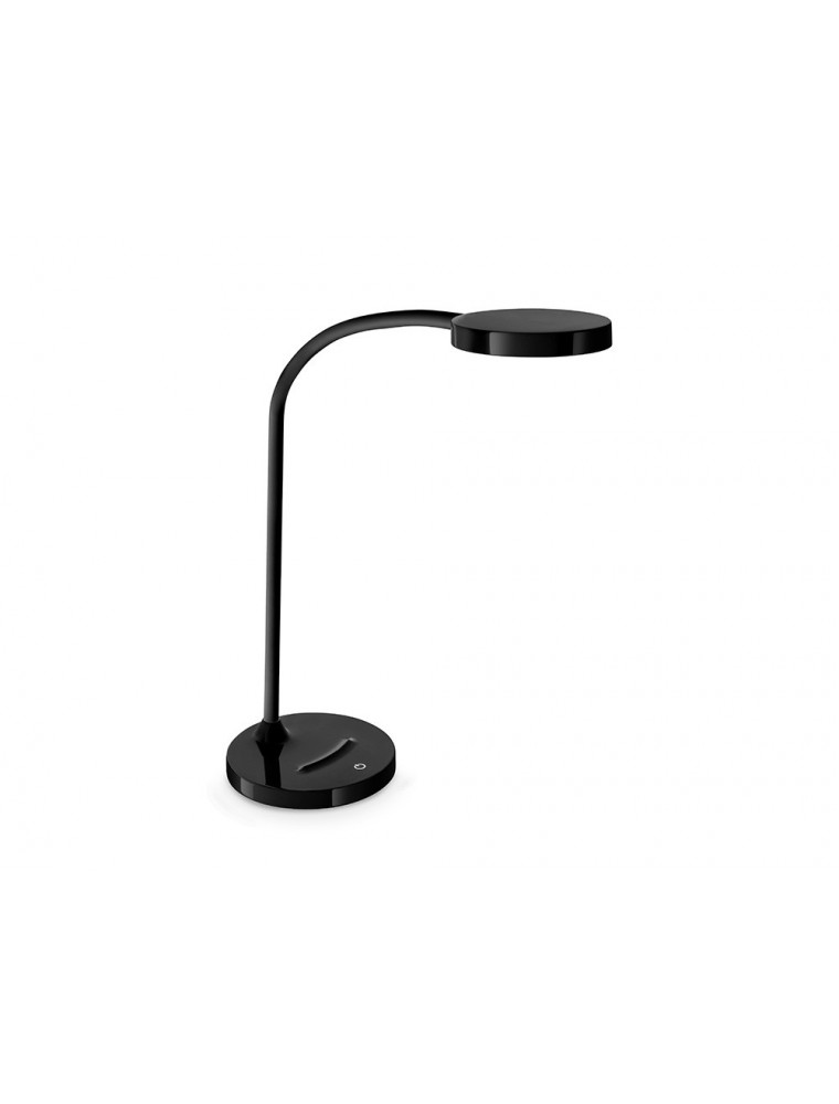 Lampara de oficina cep flex plastico led de 4w brazo flexible tactil color negro 160x600 mm