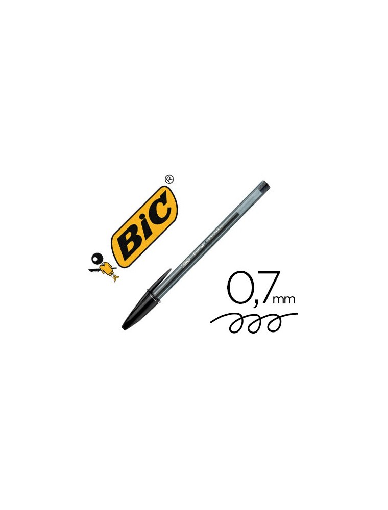 Boligrafo bic cristal ultrafine punta forma aguja 0,7 mm negro