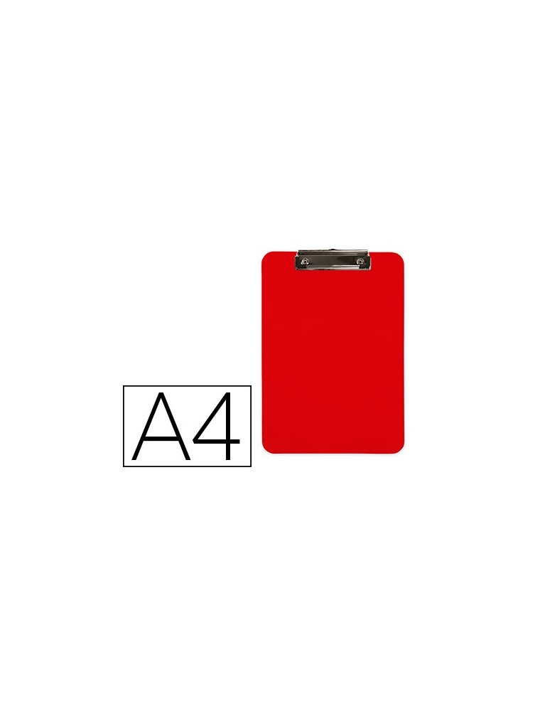 Portanotas q-connect plastico din a4 rojo 2,5mm