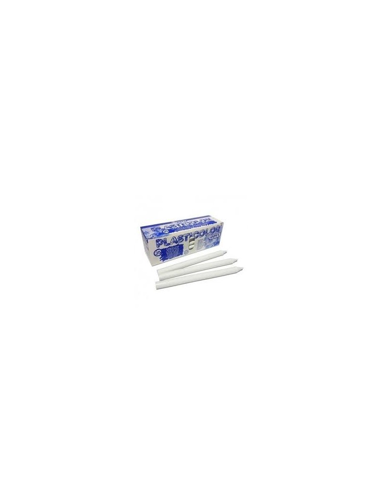 Lápices de cera plasticolor - caja de 25 unidades blanco jovi