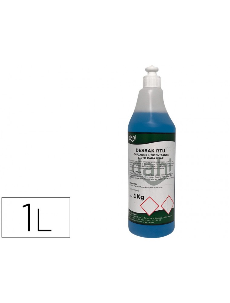 Limpiador bactericida dahi desbak azul botella 1 litro