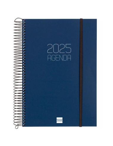 FINOCAM AGENDA ANUAL OPAQUE ESPIRAL E11-165X242MM 1DP AZUL 2025