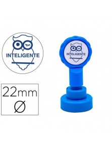 Sello artline emoticono inteligente color azul 22 mm diametro