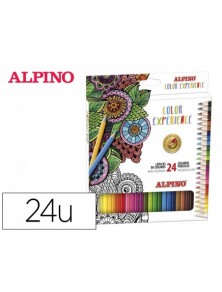 Lapices de colores alpino experience mina premium 3,3 mm caja cartón de 24 unidades colores
