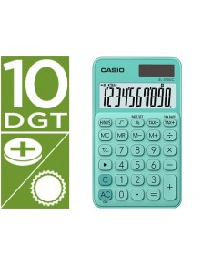 Calculadora casio sl-310uc-gn bolsillo 10 digitos tax - tecla color verde