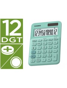 Calculadora casio ms-20uc-gn sobremesa 12 digitos tax - color verde