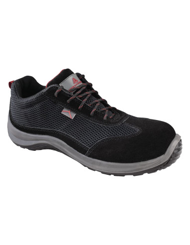 Zapatos de seguridad deltaplus asti piel de serraje afelpado suela de composite negro talla 37