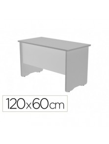 Mesa de oficina rocada work 2000ab02 aluminiogris 120x60 cm