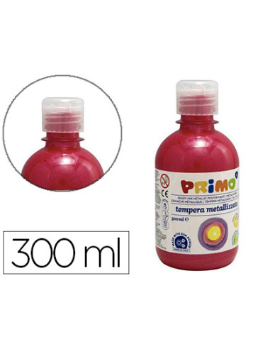 Tempera liquida primo escolar 300 ml rojo metalizado