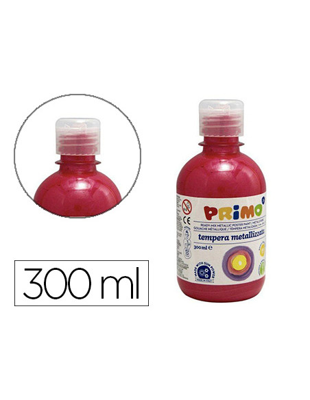 Tempera liquida primo escolar 300 ml rojo metalizado