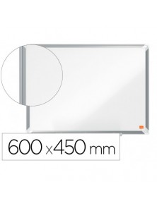 Pizarra blanca nobo premium plus acero vitrificado magnetica 600x450 mm.