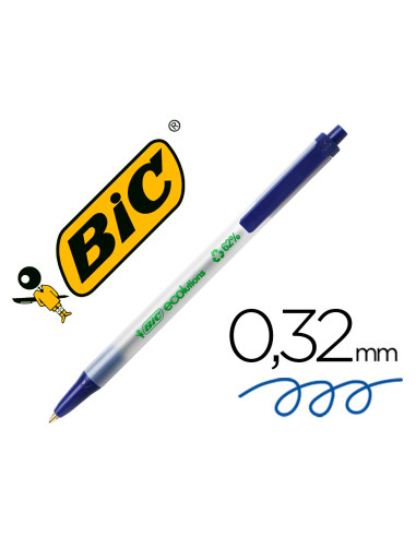 Boligrafo bic ecolutions clic stic azul