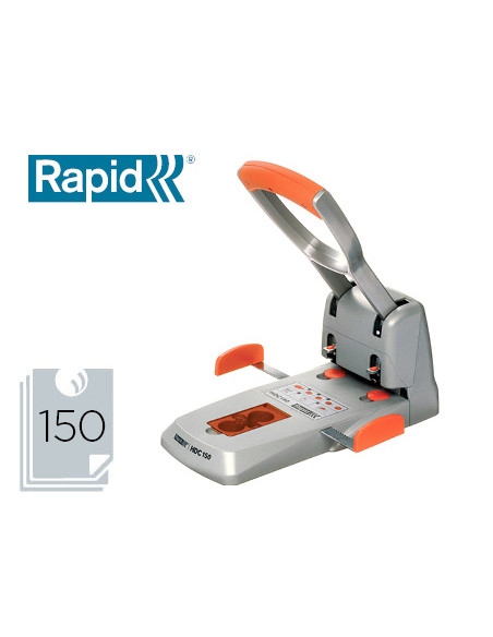 Taladrador rapid hdc150 supreme metalico/abs plata/naranja capacidad 150 hojas