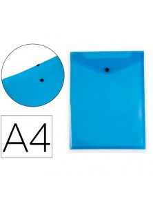 Carpeta liderpapel dossier broche polipropileno din a4 formato vertical con fuelle azul translucido