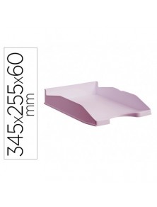 Bandeja sobremesa archivo 2000 ecogreen plastico 100 reciclado apilable formatos din a4 y folio color rosa