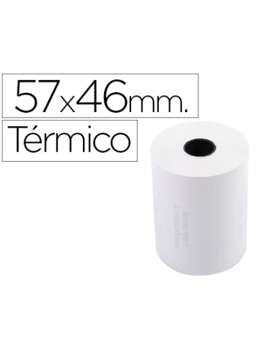 Rollo sumadora exacompta termico 57 mm x 46 mm 55 g/m2 sin bisfenol a