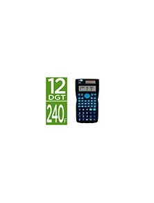 Calculadora liderpapel cientifica xf32 12 digitos 240 funciones con tapa solar y pilas color azul 156x85x20
