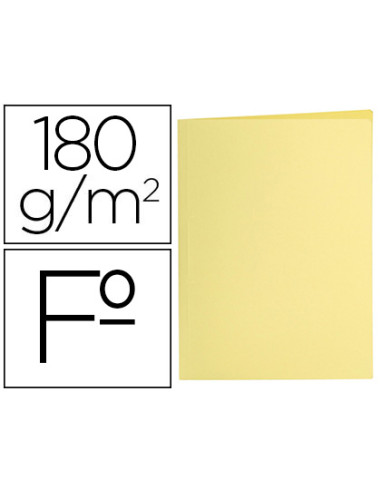 Subcarpeta liderpapel folio amarillo pastel 180g/m2