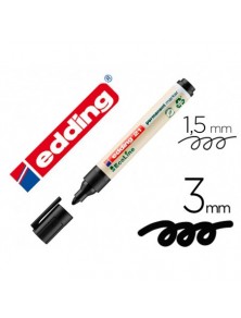 Rotulador edding 21 marcador permanente ecoline 90 reciclado color negro punta redonda 1,5-3 mm recargable