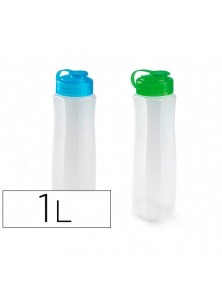 Botella plasticforte plastico capacidad 1 l 80x80x280 mm