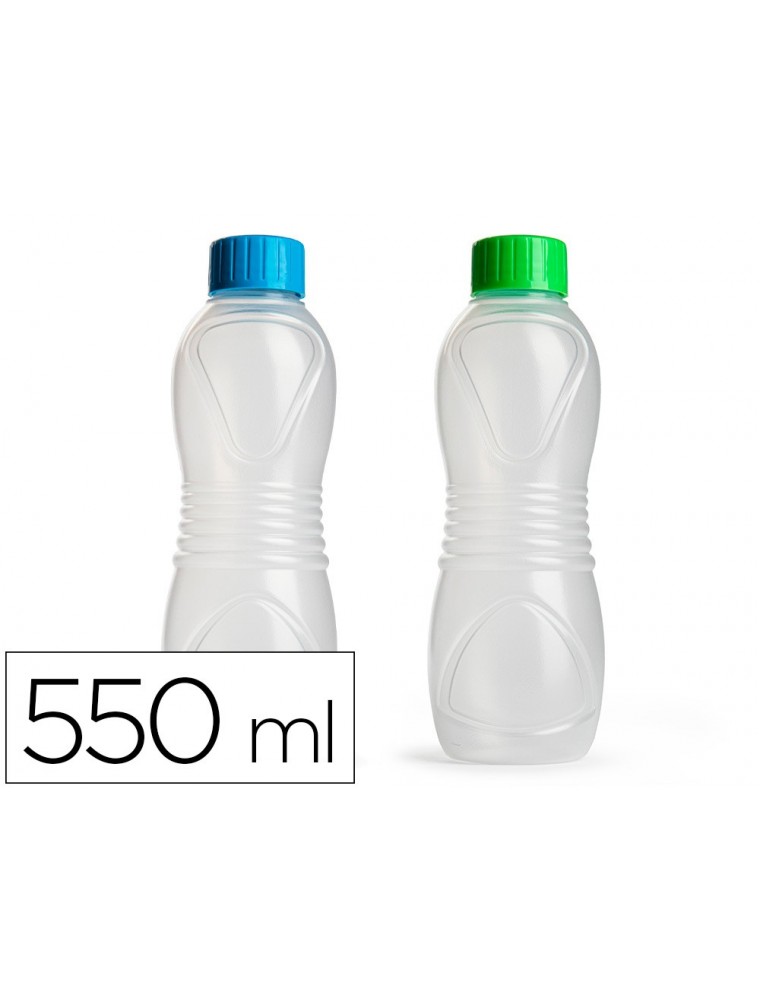 Botella plasticforte sport 100 reciclable con tapon de roscacapacidad 550 ml 70x70x210 mm