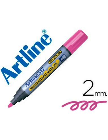 Rotulador artline pizarra ek-517 rosa punta redonda 2 mm tinta de bajo olor