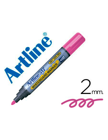 Rotulador artline pizarra ek-517 rosa punta redonda 2 mm tinta de bajo olor