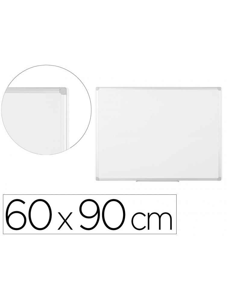Pizarra blanca bi-office earth lacada magnetica marco de aluminio 600x900 mm