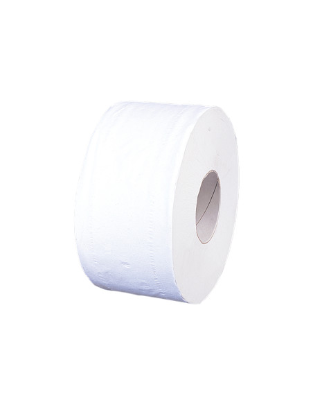 Papel higienico jumbo 2 capas celulosa pura rollo de 91 mt para dispensador 925