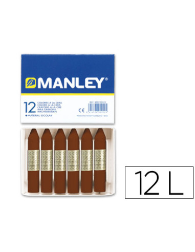 MANLEY ESTUCHE DE 12 CERAS 60MM (29) PARDO