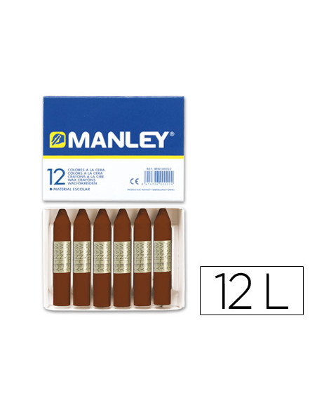 MANLEY ESTUCHE DE 12 CERAS 60MM (29) PARDO