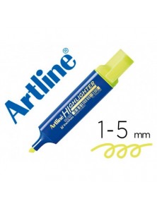 Rotulador artline fluorescente eks-600 amarillo punta biselada