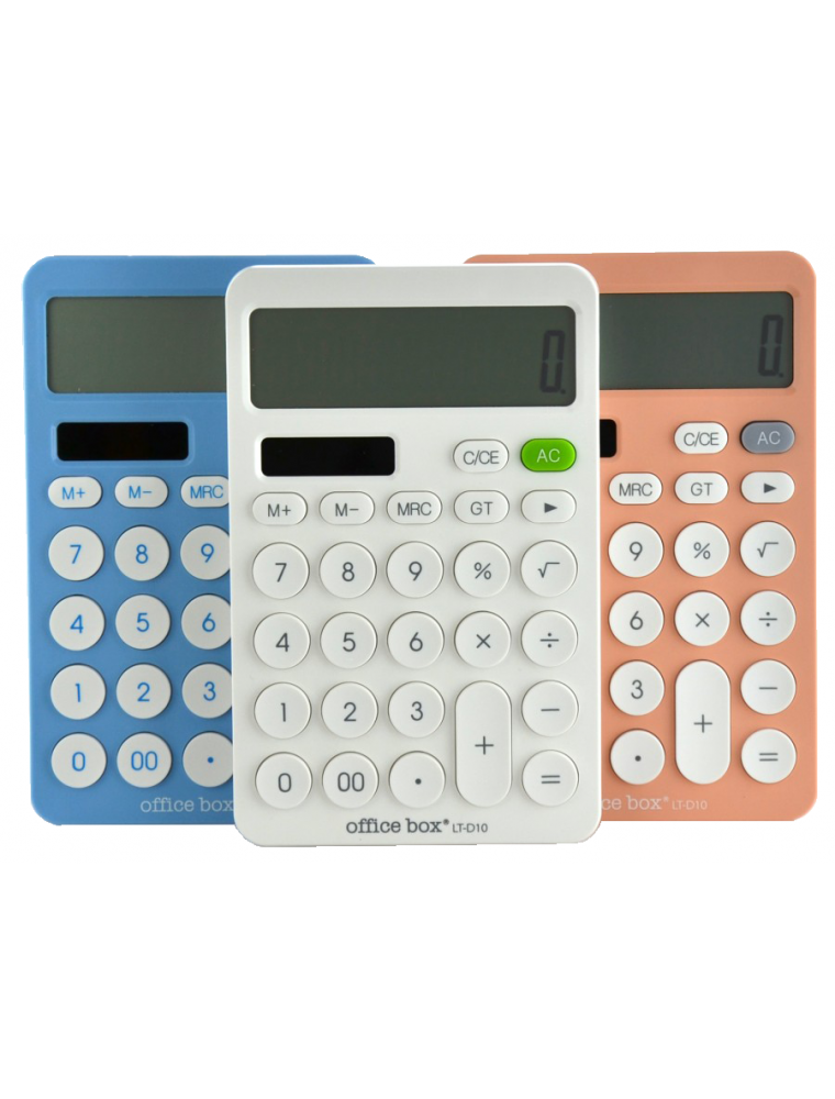 Calculadora de mesa O. Box 12 dígitos blanca
