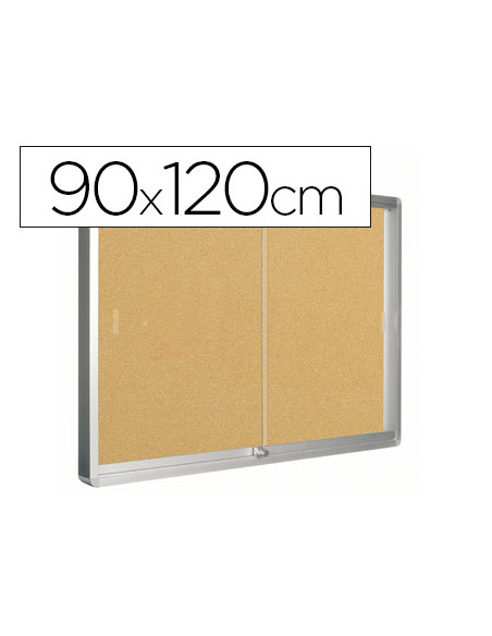 Vitrina de anuncios q-connect marco de aluminio 900 x 1200 mm