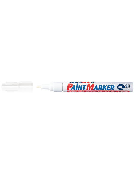 Rotulador artline marcador permanente ek-400 xf blanco punta redonda 2.3 mm metal caucho y plastico