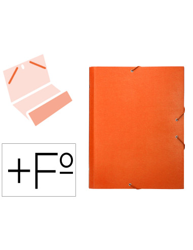 Carpeta clasificadora liderpapel 12 departamentos folio prolongado carton forrado naranja