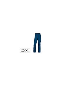Pantalon de trabajo deltaplus cintura elastica 5 bolsillos color azul marino  naranja talla xxxl