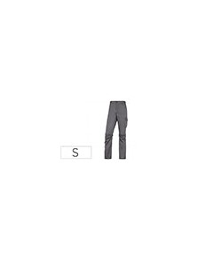 Pantalon de trabajo deltaplus cintura elastica 5 bolsillos color gris  negro talla s.
