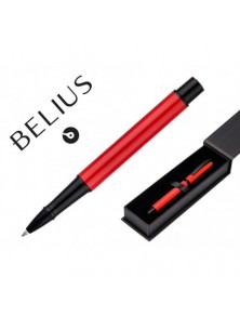 Roller Belius Turbo Aluminio Color Rojo Y Negro Tinta Azul Caja De Diseño