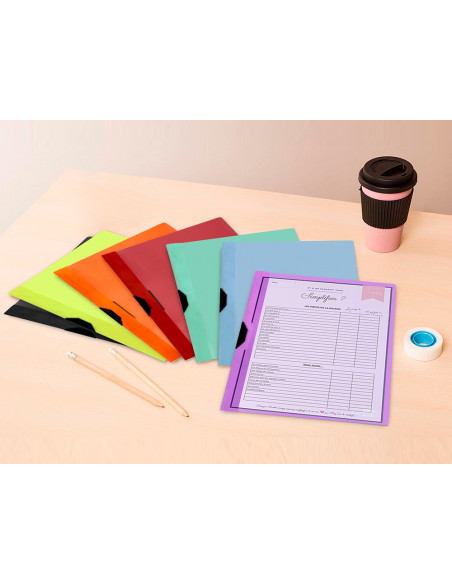 Carpeta liderpapel dossier pinza lateral 45325 polipropileno din a4 negro 60 hojas pinza deslizante