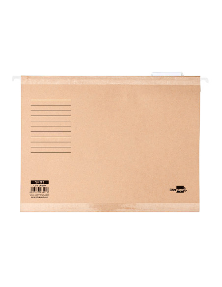 Carpeta colgante liderpapel folio prolongado kraft