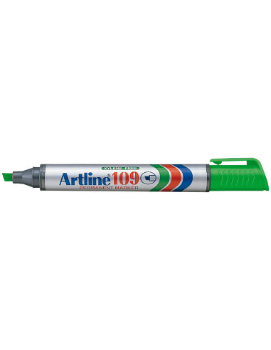 Rotulador artline marcador permanente 109 verde punta biselada