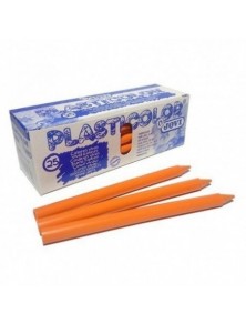 Lápices de cera plasticolor - caja de 25 unidades naranja jovi